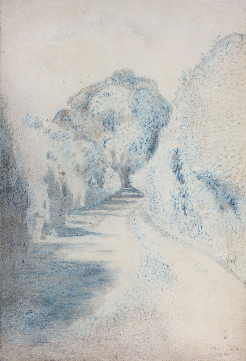 Un carril en azul de Paul Nash