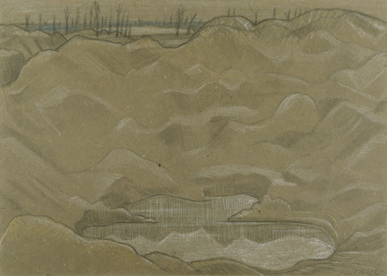 Un cráter de concha de Paul Nash