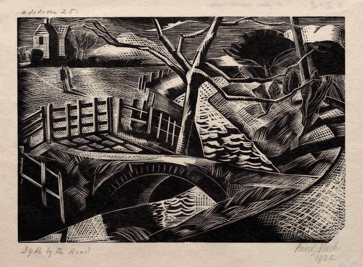 Dique junto al camino de Paul Nash