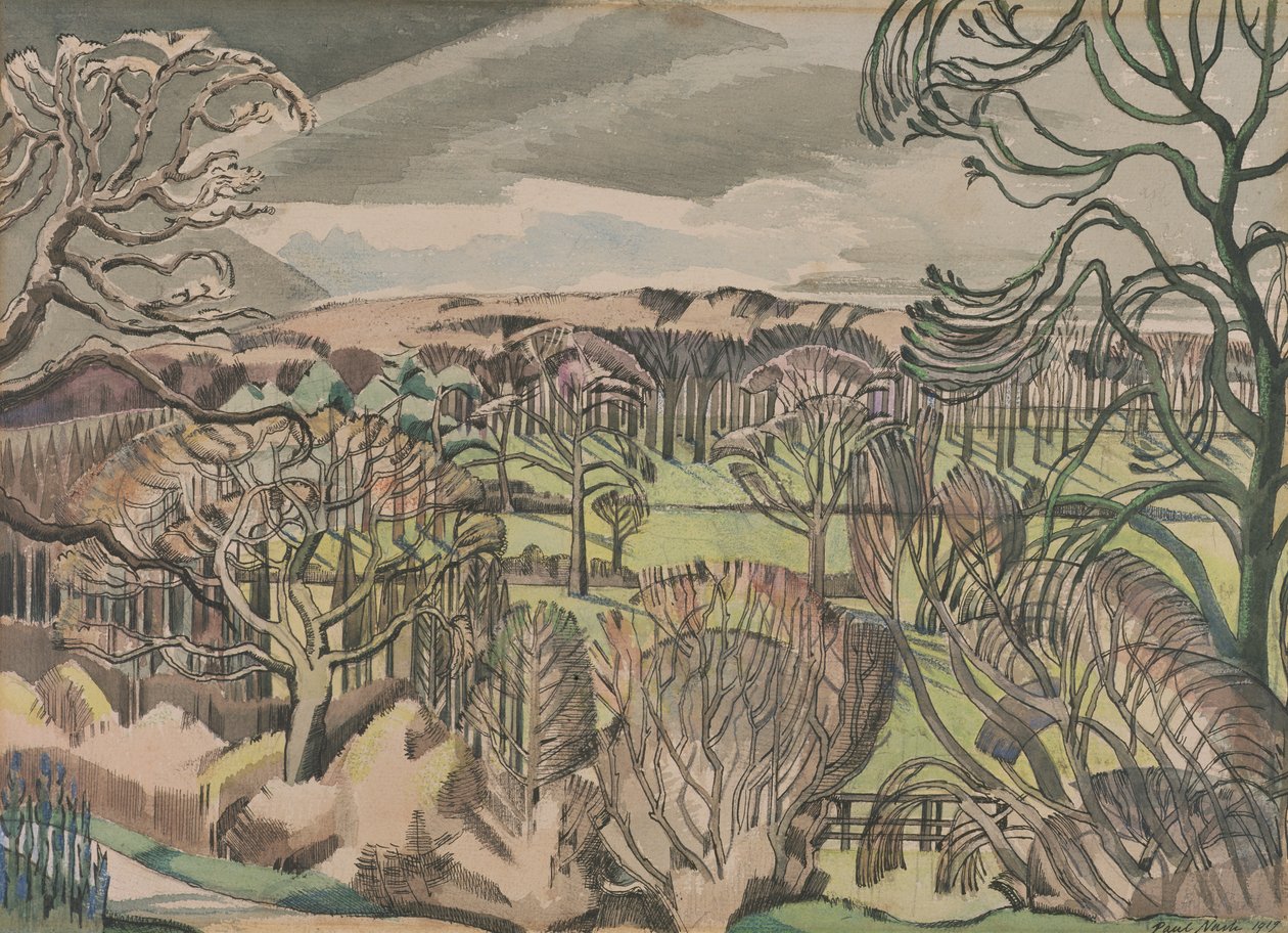 Paisaje en Fulmer, Buckinghamshire de Paul Nash