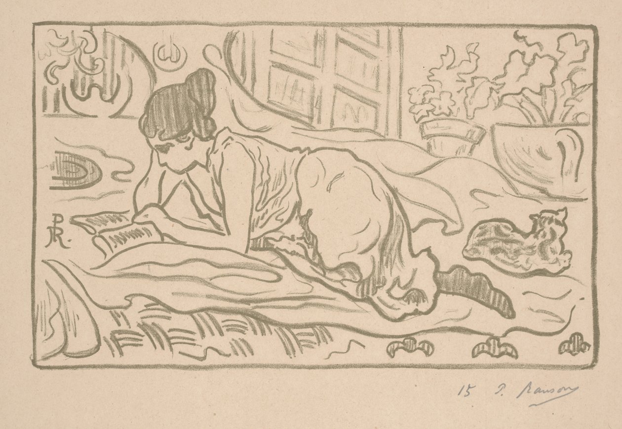 El lector reclinado de Paul Elie Ranson
