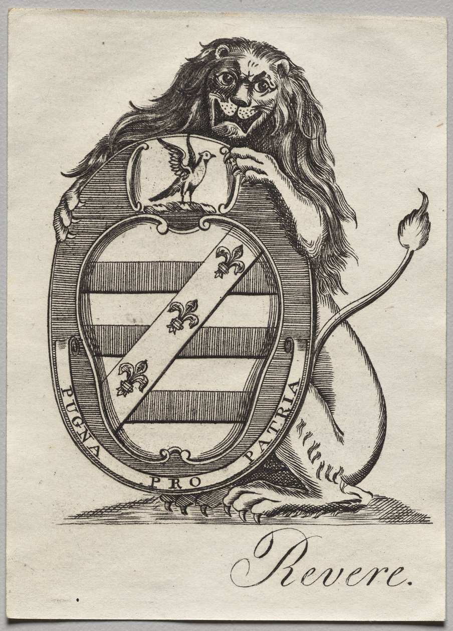 Exlibris: Escudo de armas de Paul Revere II