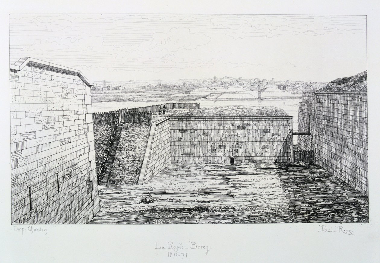 La Rapee-Bercy, Sitio de París, 1870-1871 de Paul Roux