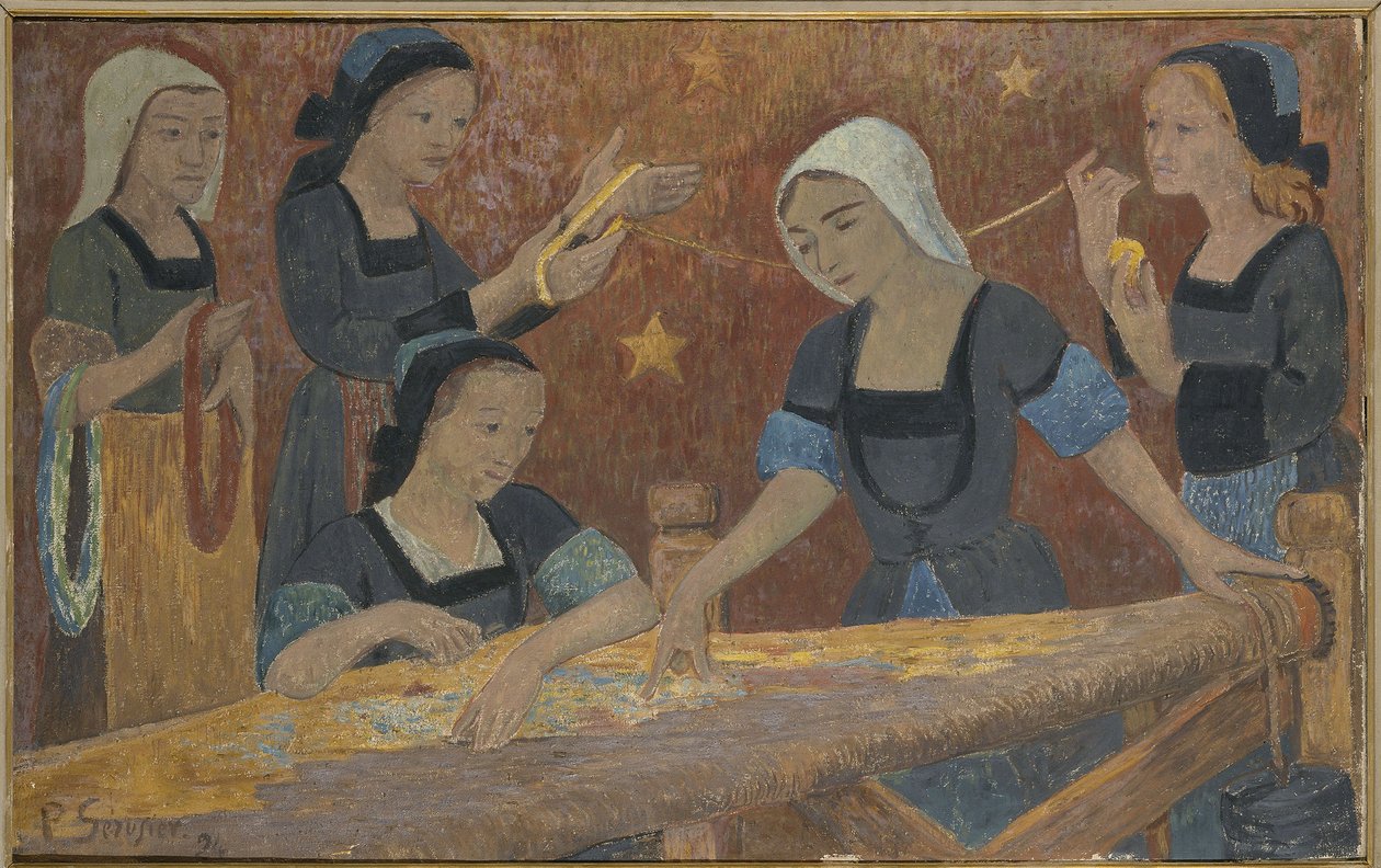 El tapiz (los cinco tejedores) de Paul Sérusier