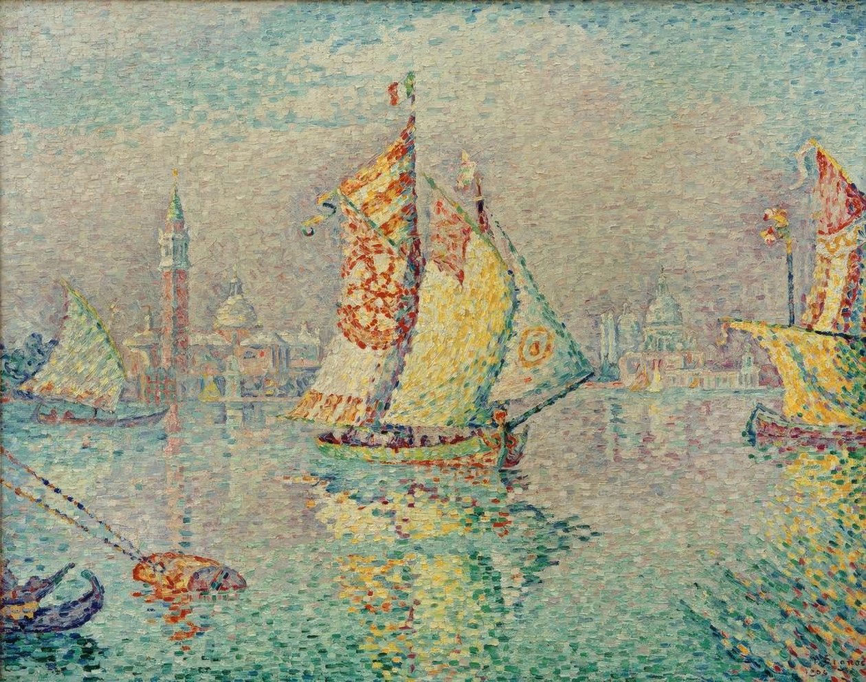 Laguna, vela amarilla de Paul Signac