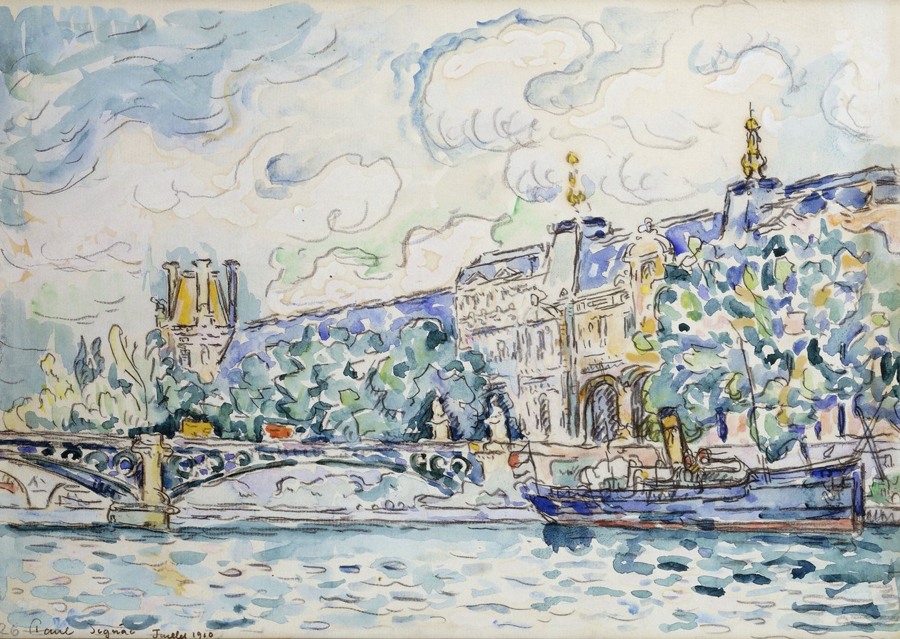 El Palacio del Louvre, 1910 de Paul Signac
