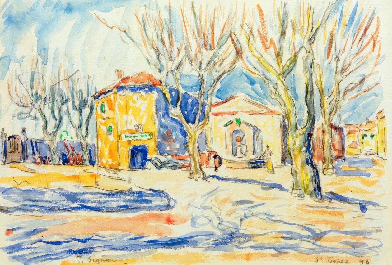 Paisaje de Saint-Tropez de Paul Signac