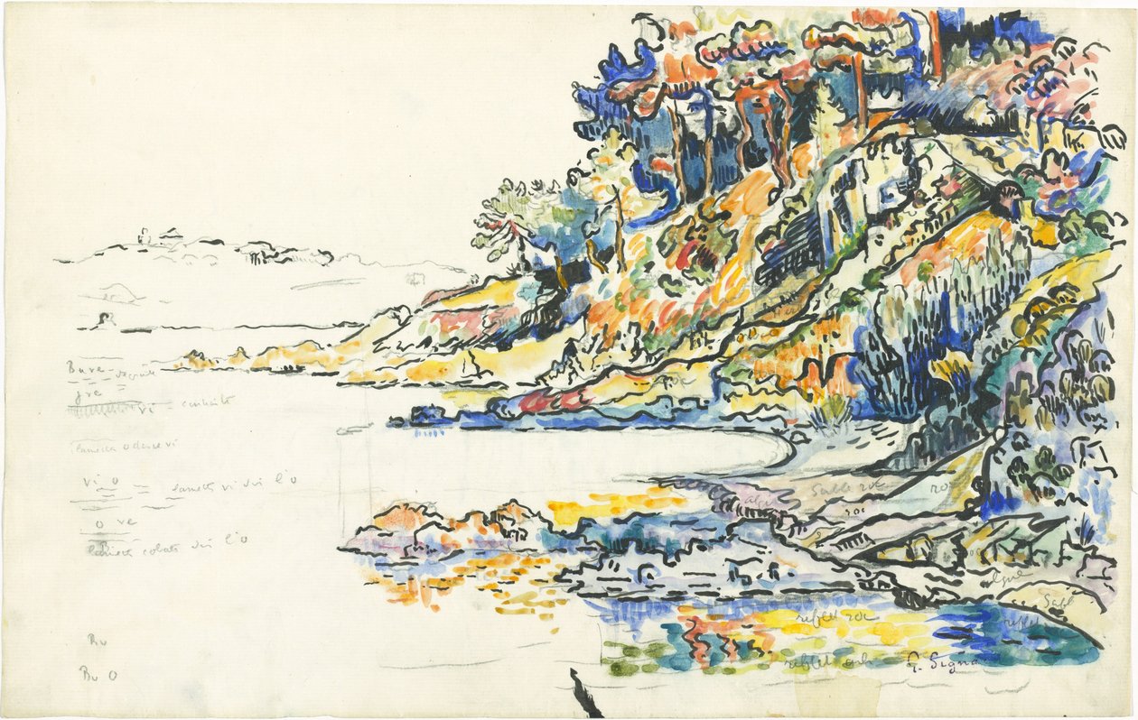 La Calanque en Saint Tropez de Paul Signac