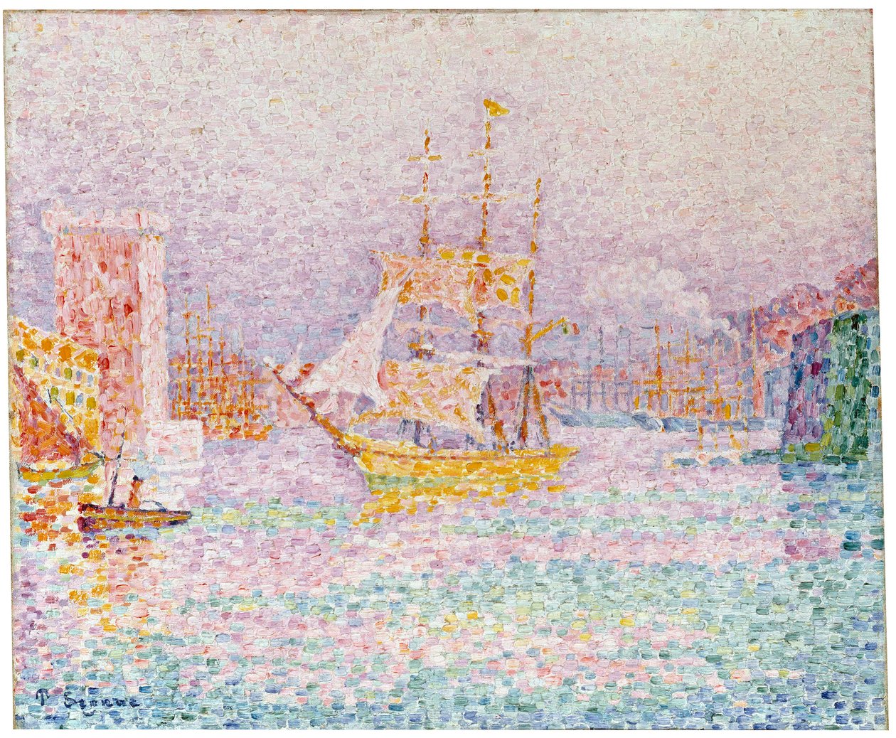 El puerto de Marsella, 1907 de Paul Signac