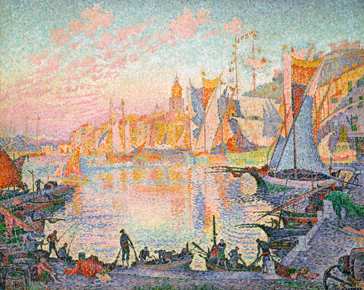 El puerto de Saint-Tropez, 1901-1902 de Paul Signac