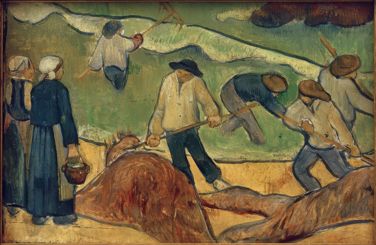 Paisaje con pescadores de algas de Paul Sérusier
