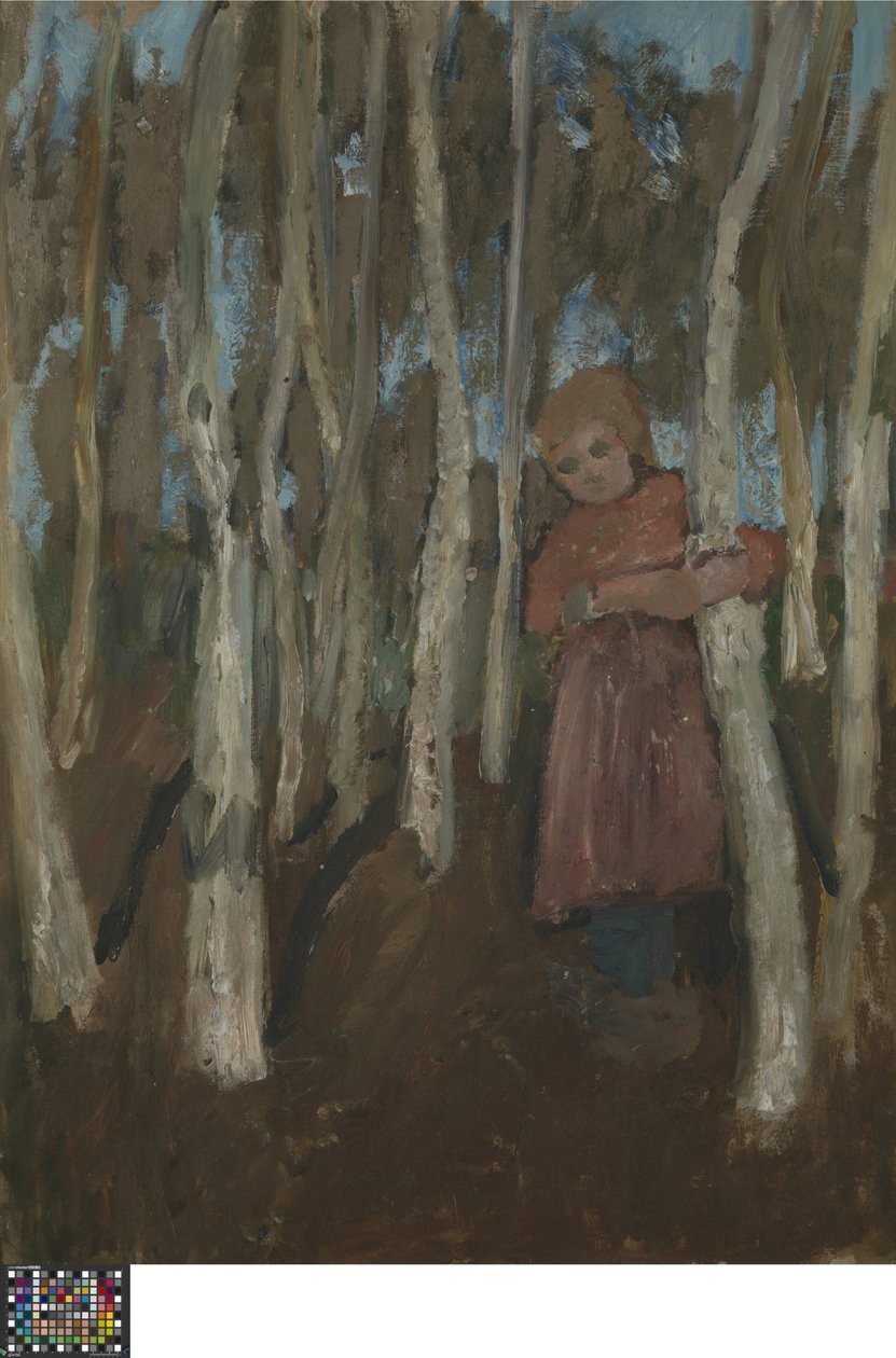 Niña en un bosque de abedules de Paula Modersohn Becker