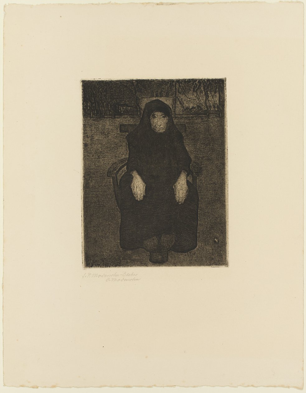 Mujer mayor sentada de Paula Modersohn Becker