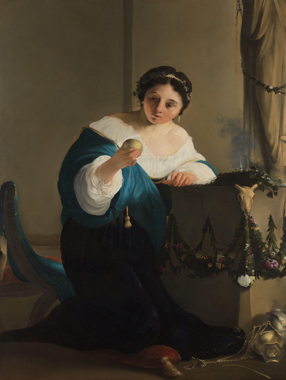 Cydippe con la manzana de Acontius de Paulus Bor