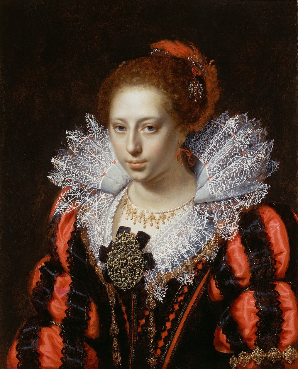 Retrato de una joven dama de Paulus Moreelse