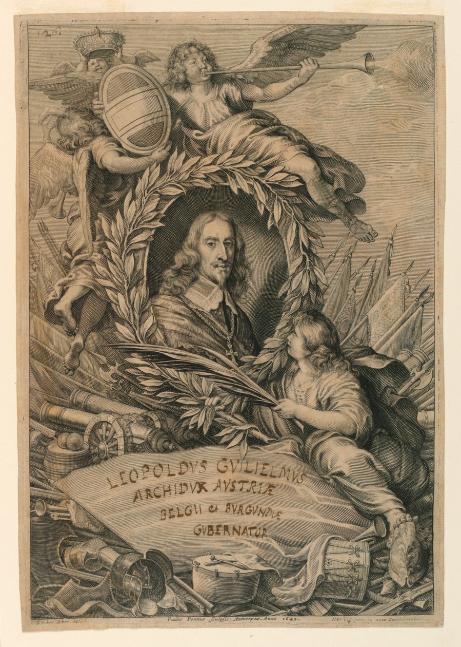 Retrato del Archiduque Leopoldo Guillermo (1614-1662) de Paulus Pontius