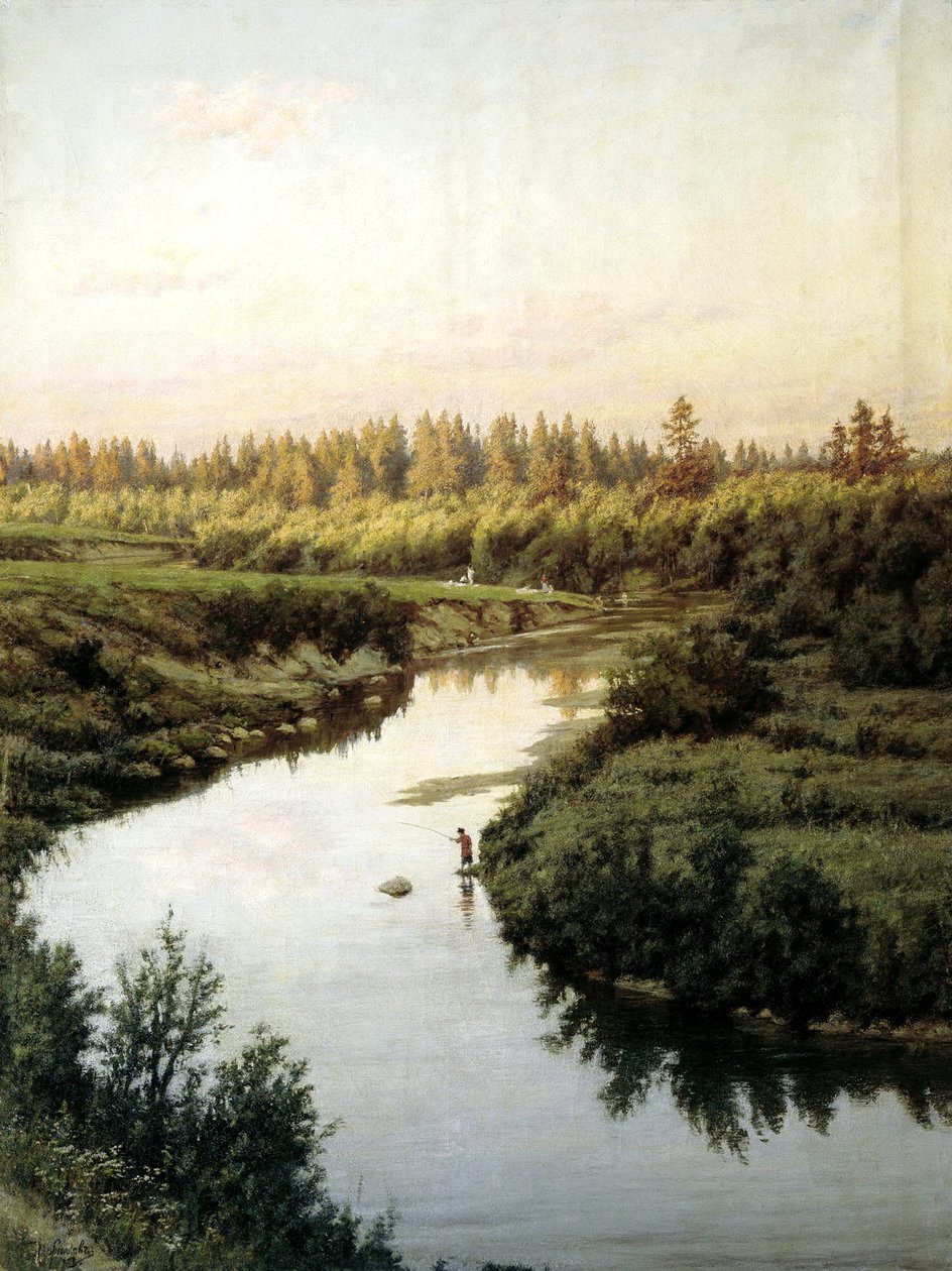 Paisaje fluvial de Pavel Alexandrovich Briullov