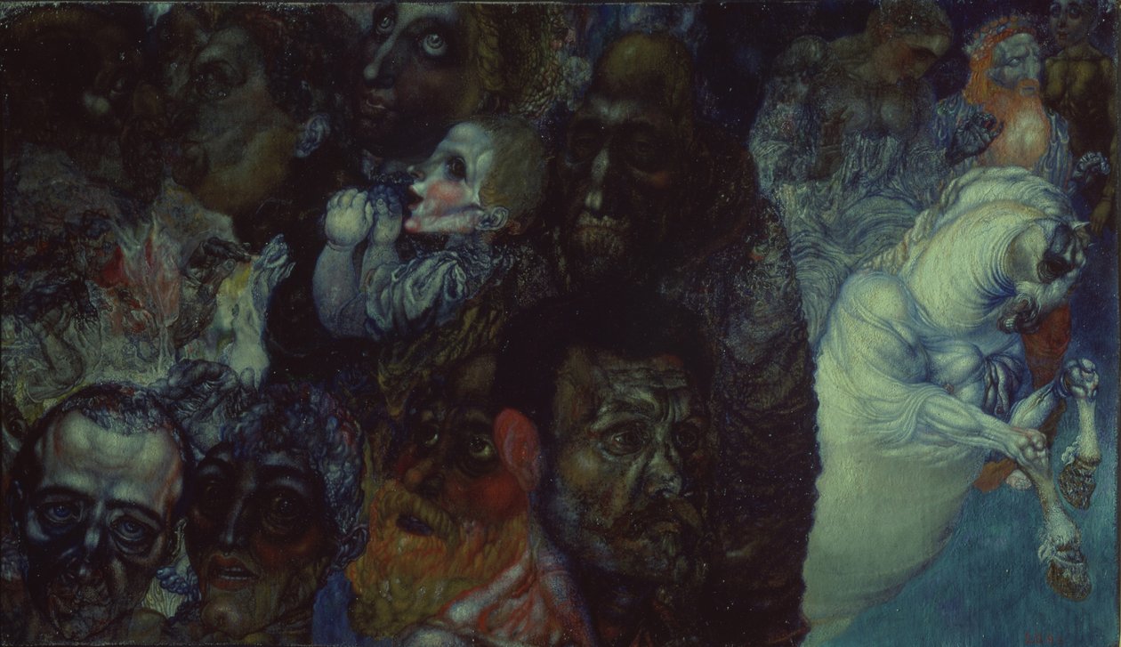 Cabezas, 1910 de Pavel Nikolayevich Filonov