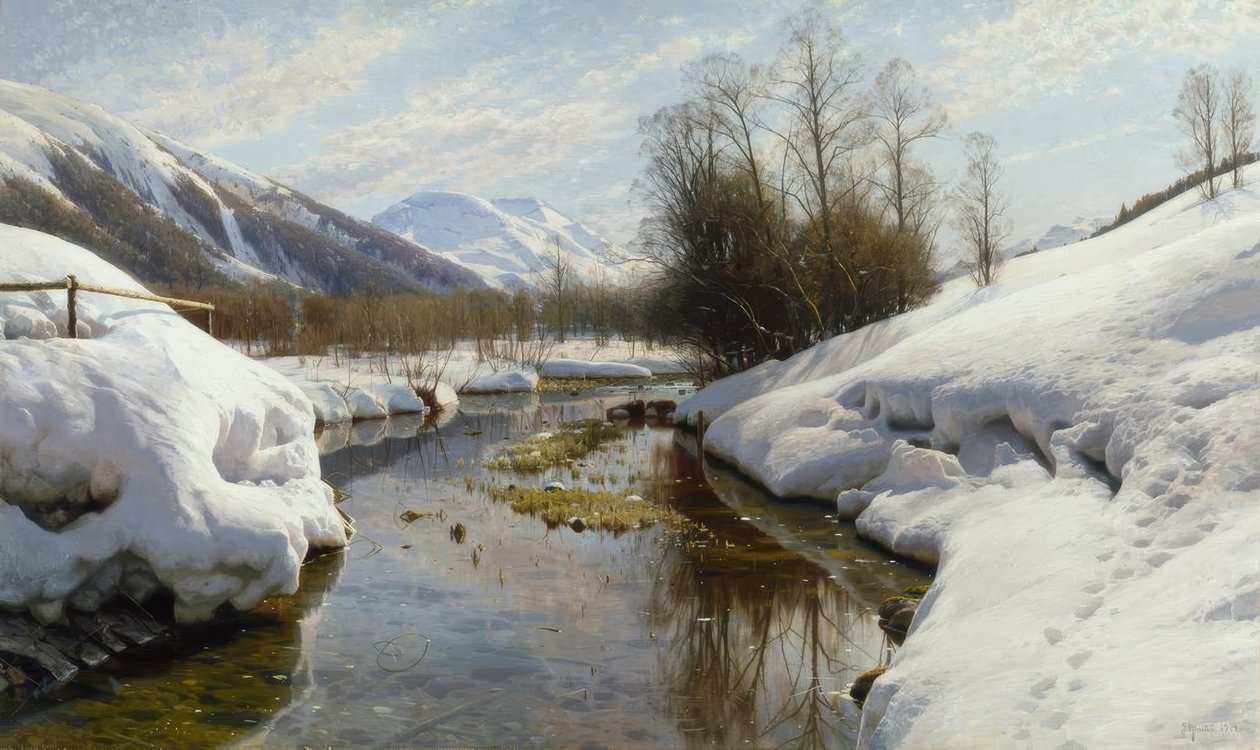 Sol de invierno en Engadina de Peder Monsted