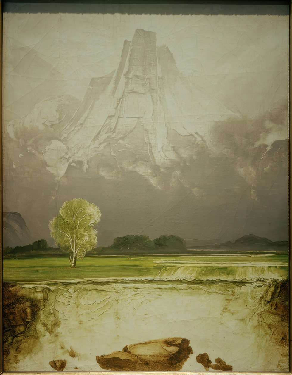 El monte Stetind con un abedul de Peder Balke