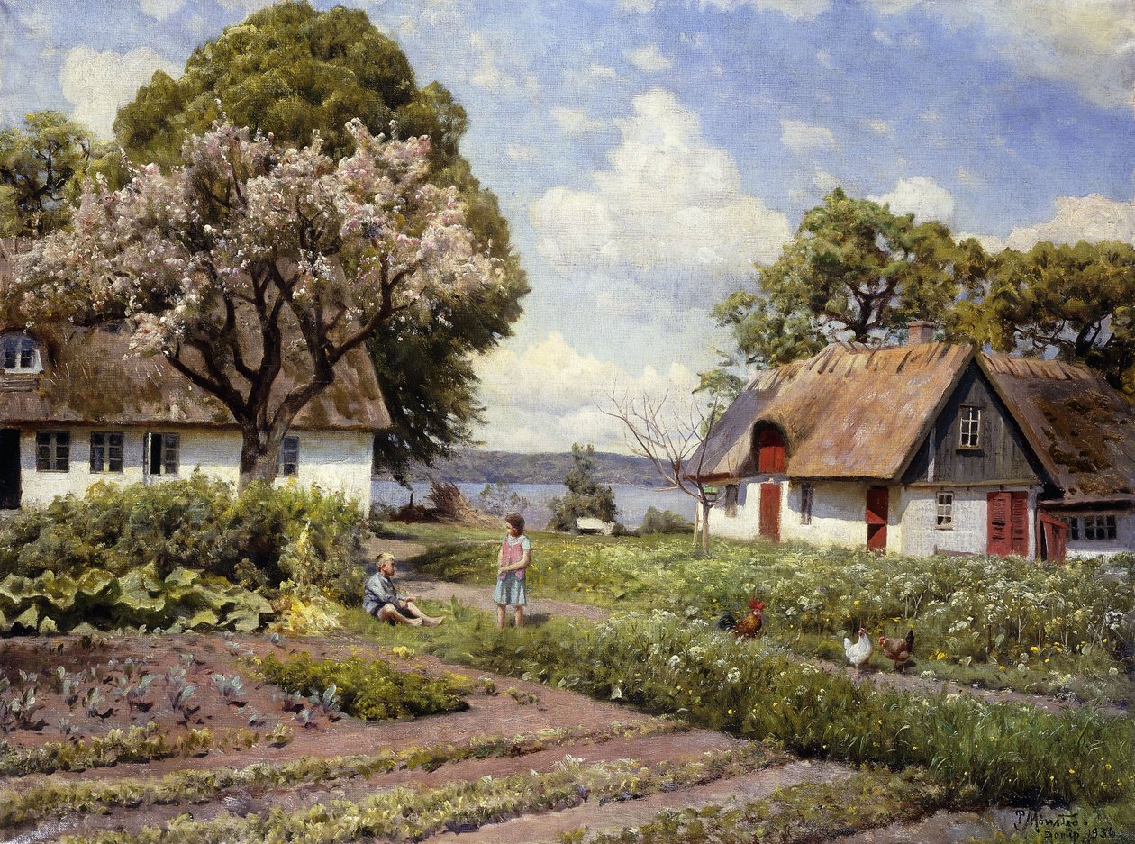 Niños en un corral de Peder Monsted