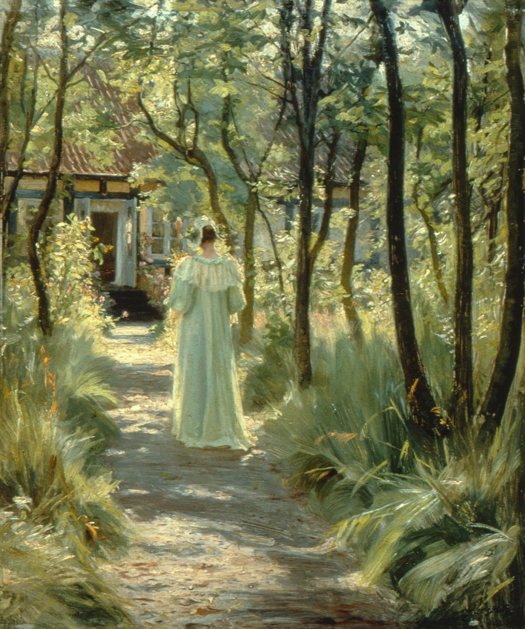 María en el jardín de Peder Severin Krøyer
