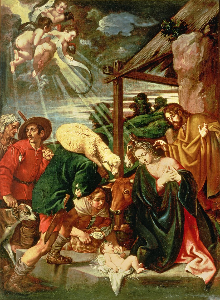 Adoración de los pastores, siglo XVII de Pedro Orrente