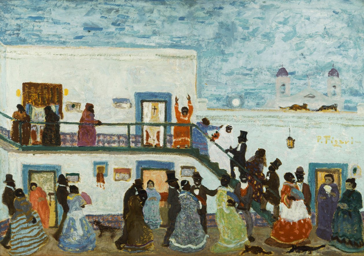 Llegando a la iglesia de Pedro Figari