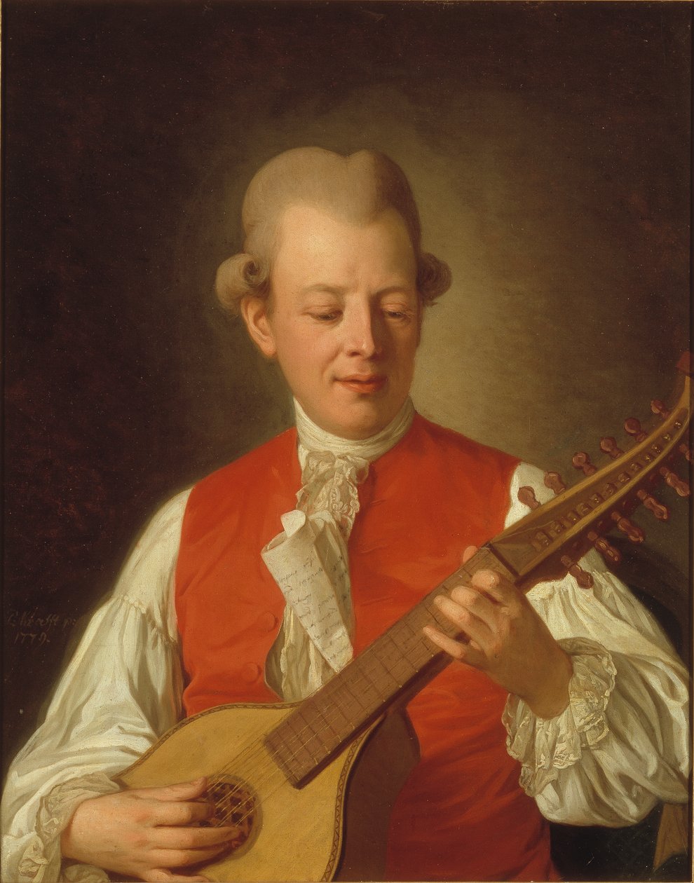 Retrato del poeta Carl Mikael Bellman (1740-95) 1779 de Per Krafft
