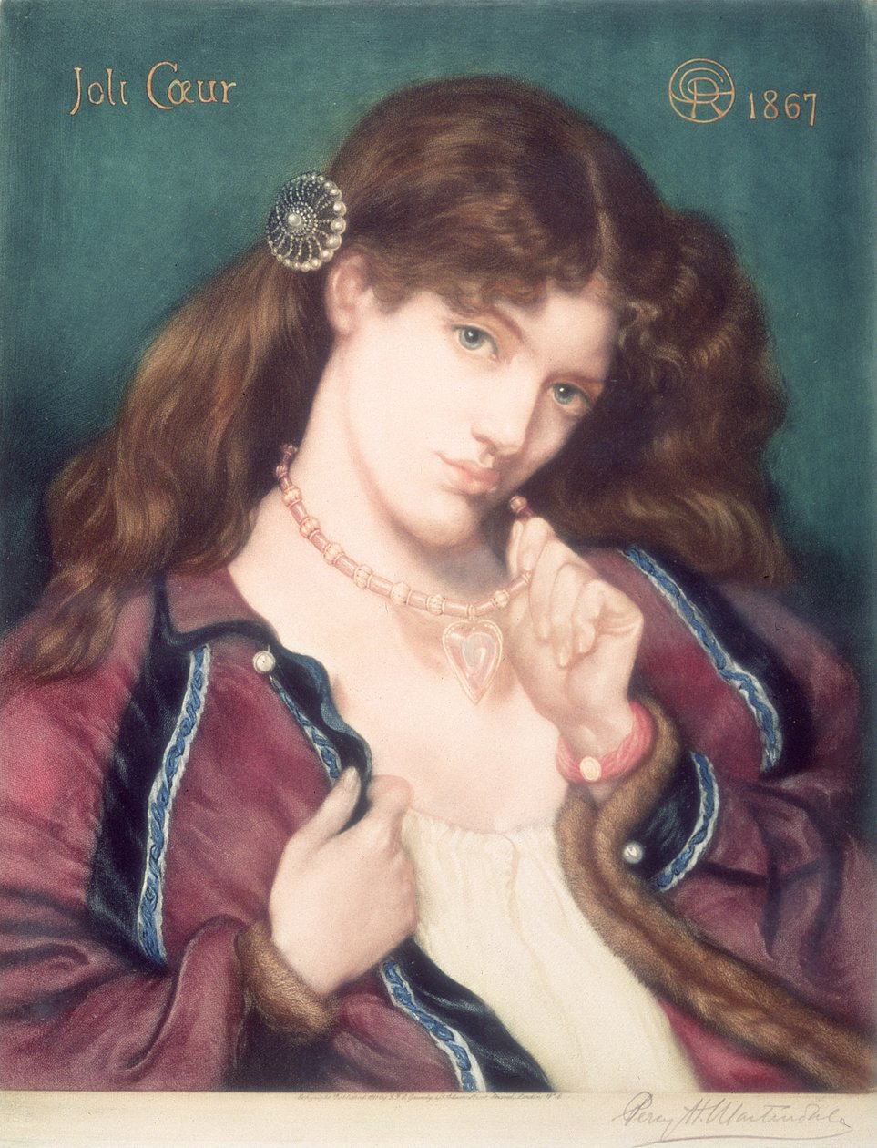 Joli Coeur, después de Dante Gabriel Rossetti (1828-82), 1867 de Percy Martindale