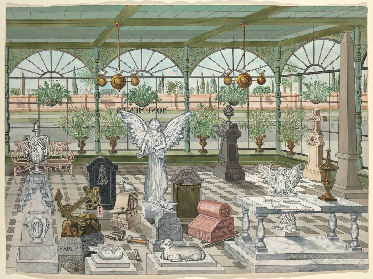 Sala de exhibición de monumentos, 1888, 1935-1942 de Perkins Harnly