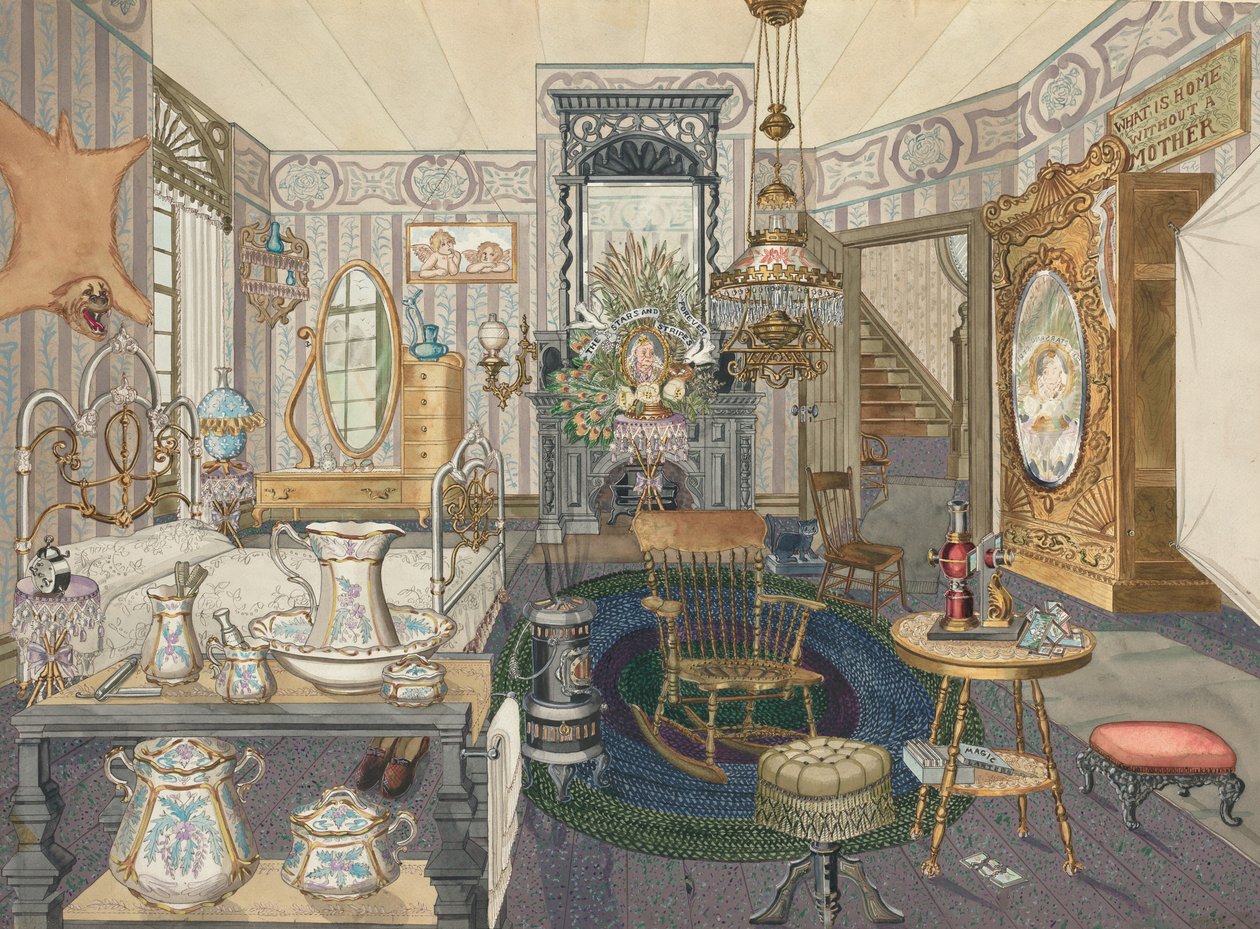 Sala de estar-dormitorio de la casa de Perkins Harnly