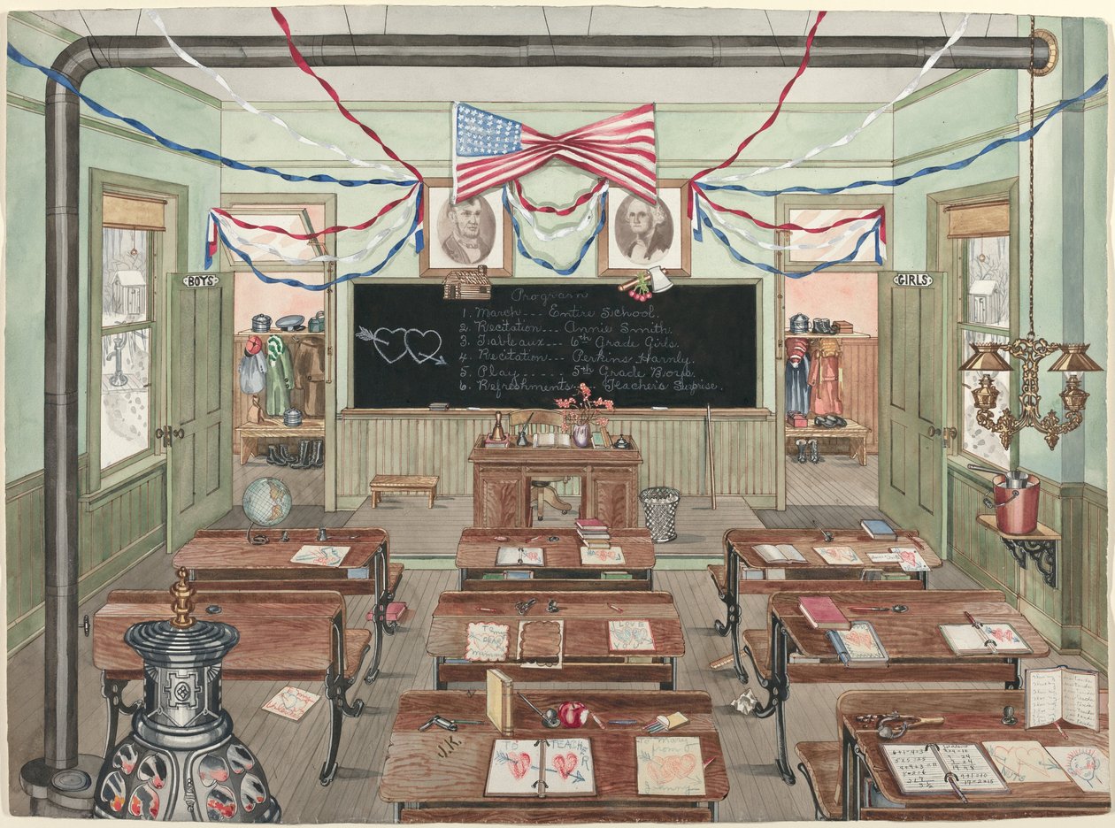 Aula rural, 1900 de Perkins Harnly