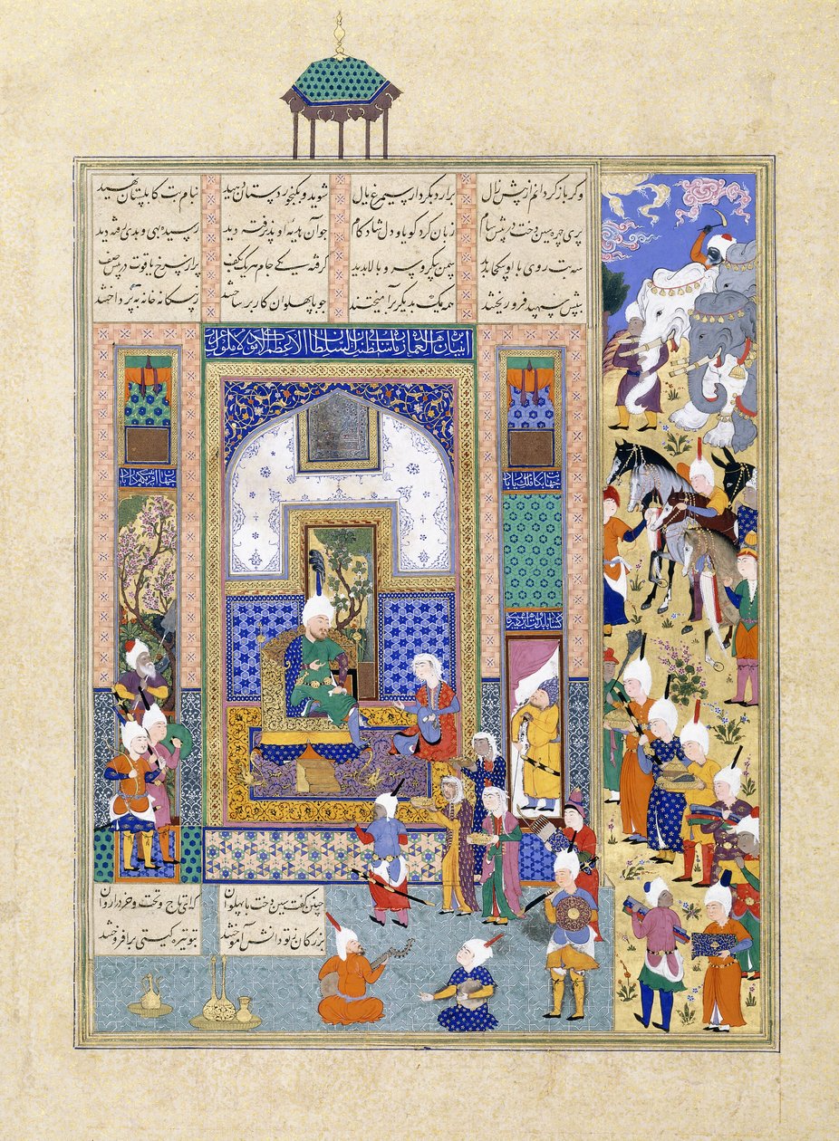 Sindukht viene a Sam con regalos, c.1500-1540s de Persian School