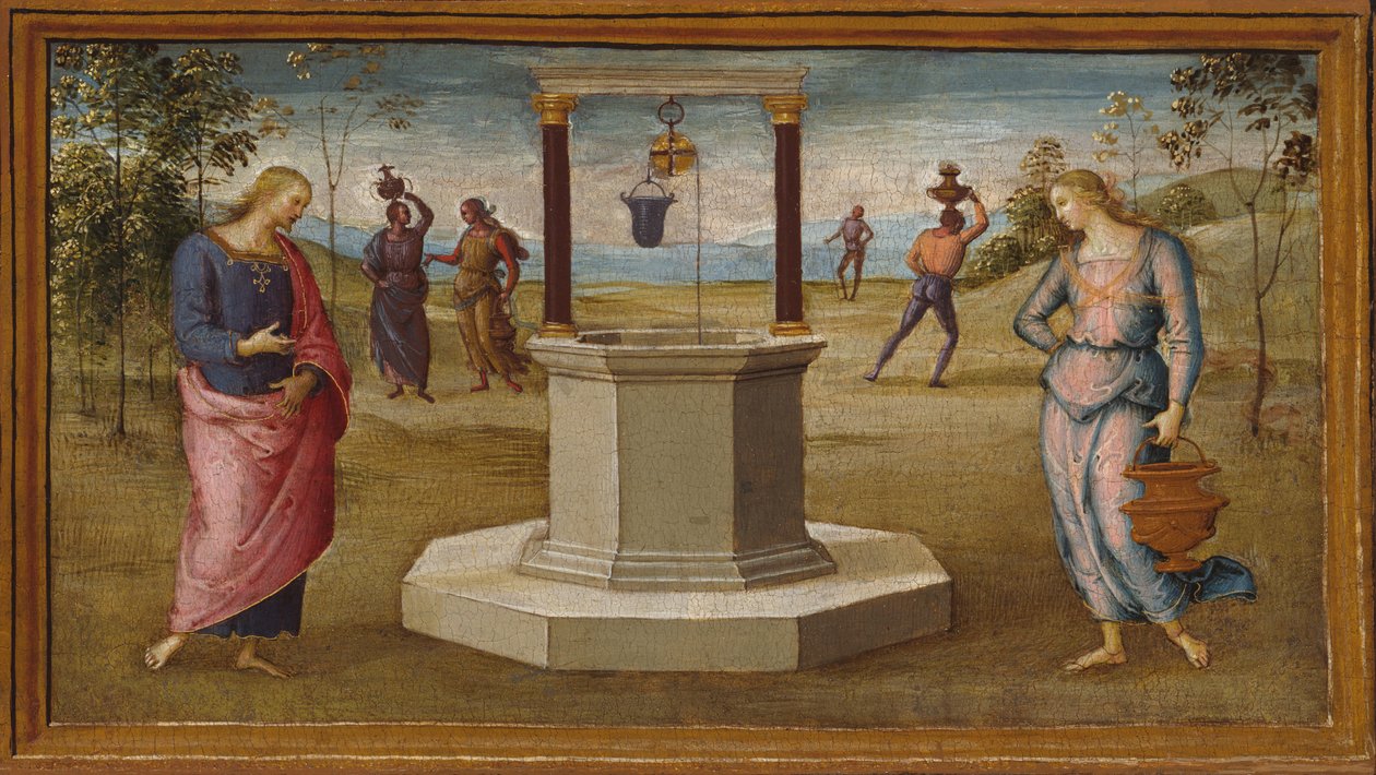 Cristo y la mujer de Samaria, 1500-1505 de Perugino