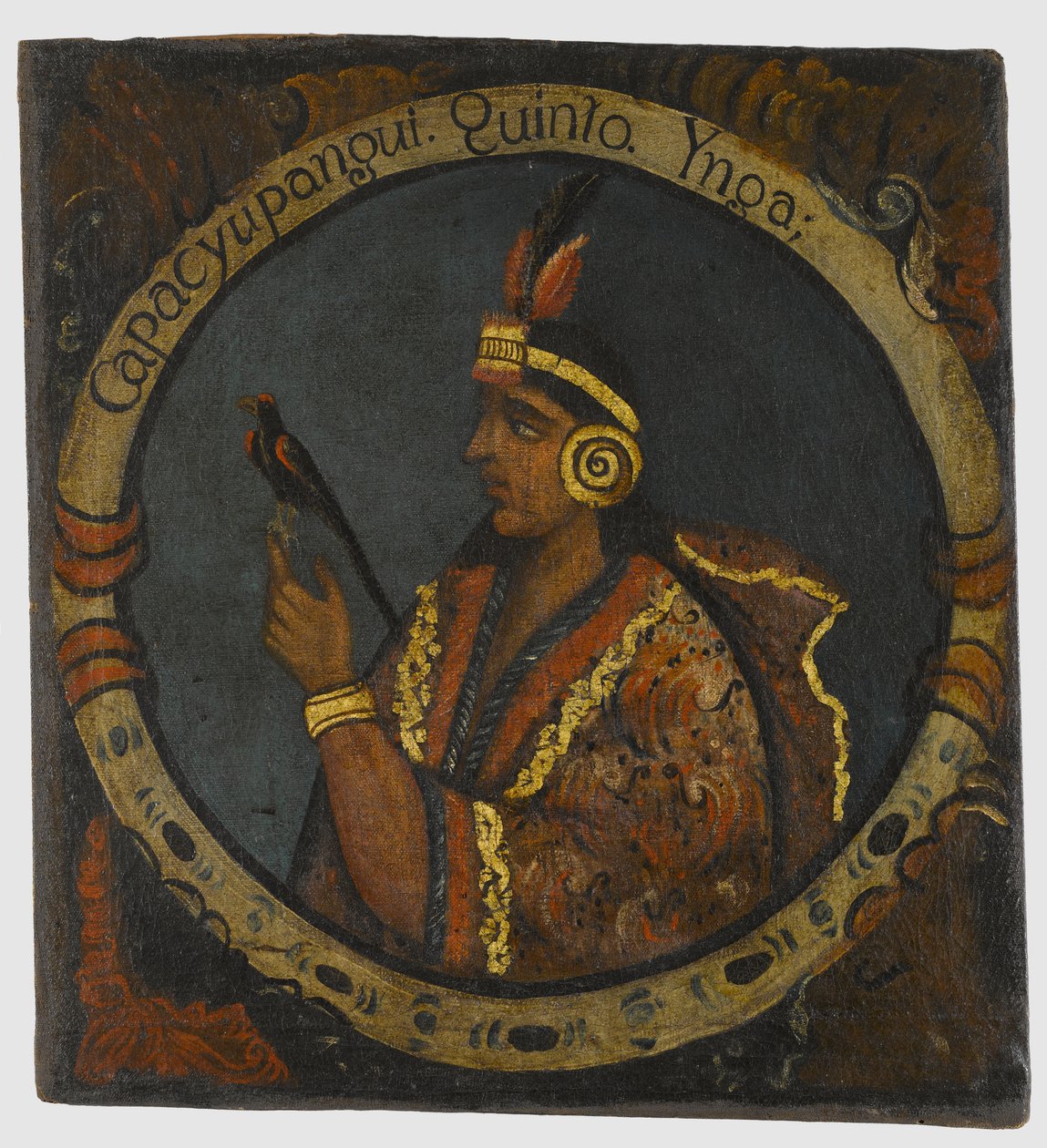 Capac Yupanqui, quinto rey inca, mediados del siglo XVIII de Peruvian School