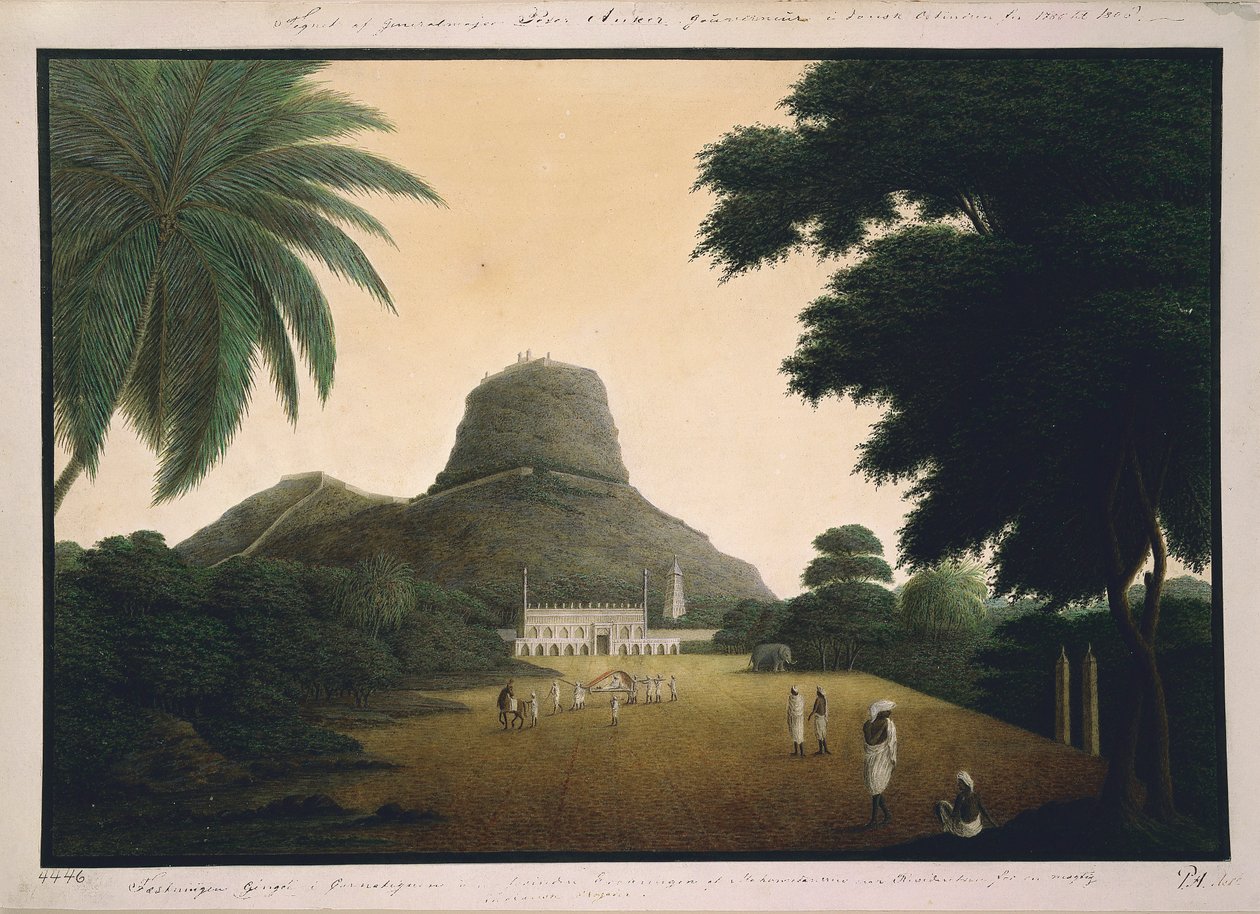 La fortaleza Gingee en Karnatik de Peter Anker