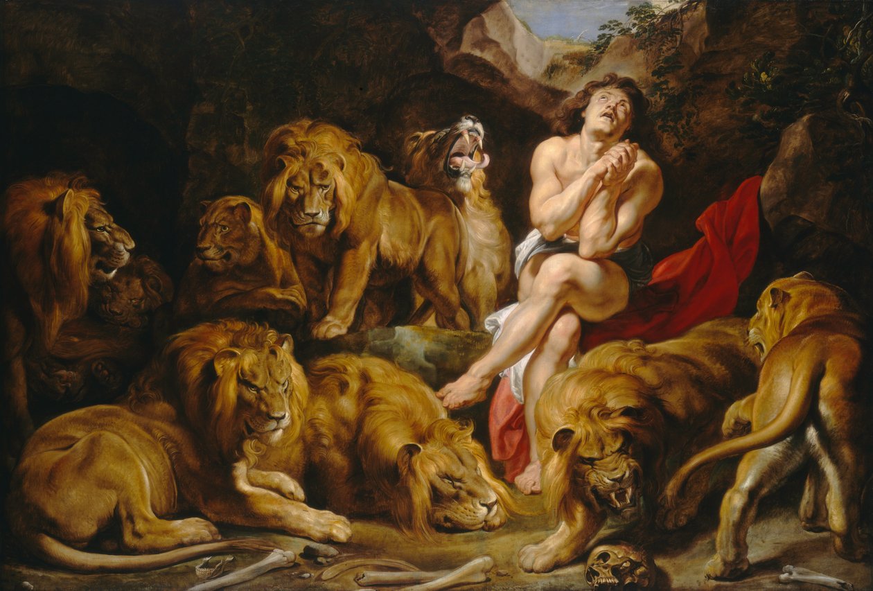 Daniel en el foso de los leones de Peter Paul Rubens