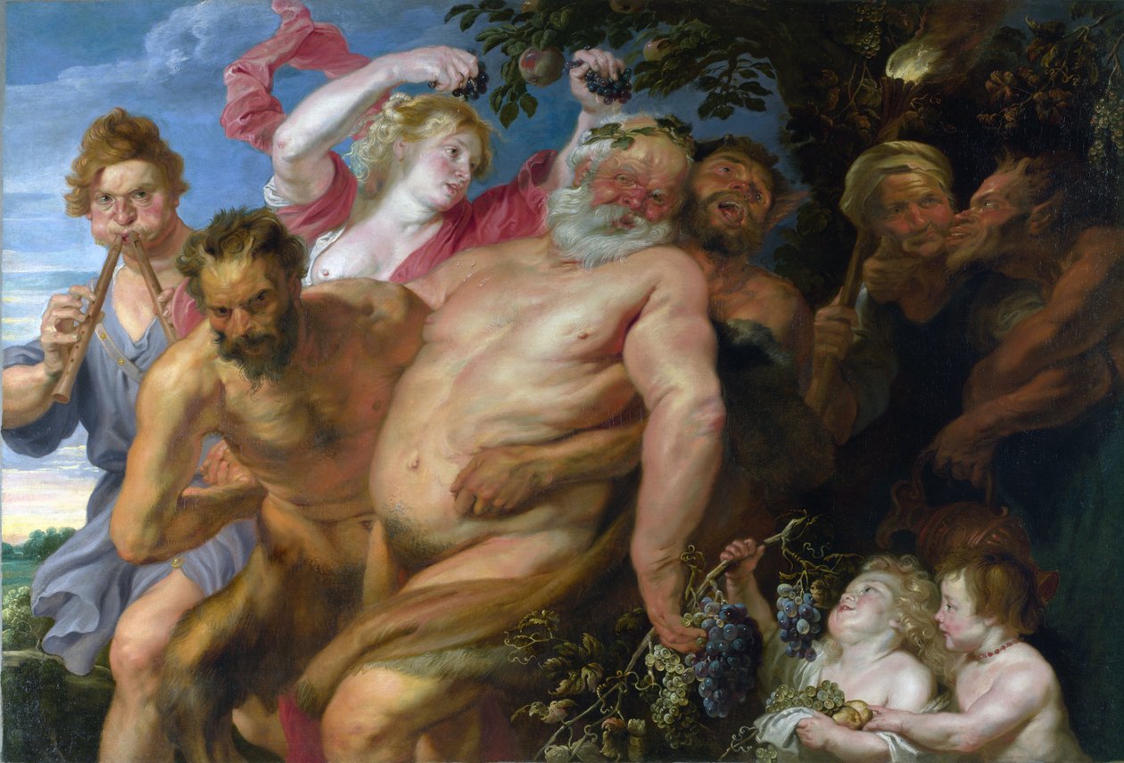 Silenus Ebrio Sostenido por Sátiros, c.1620 de Peter Paul Rubens