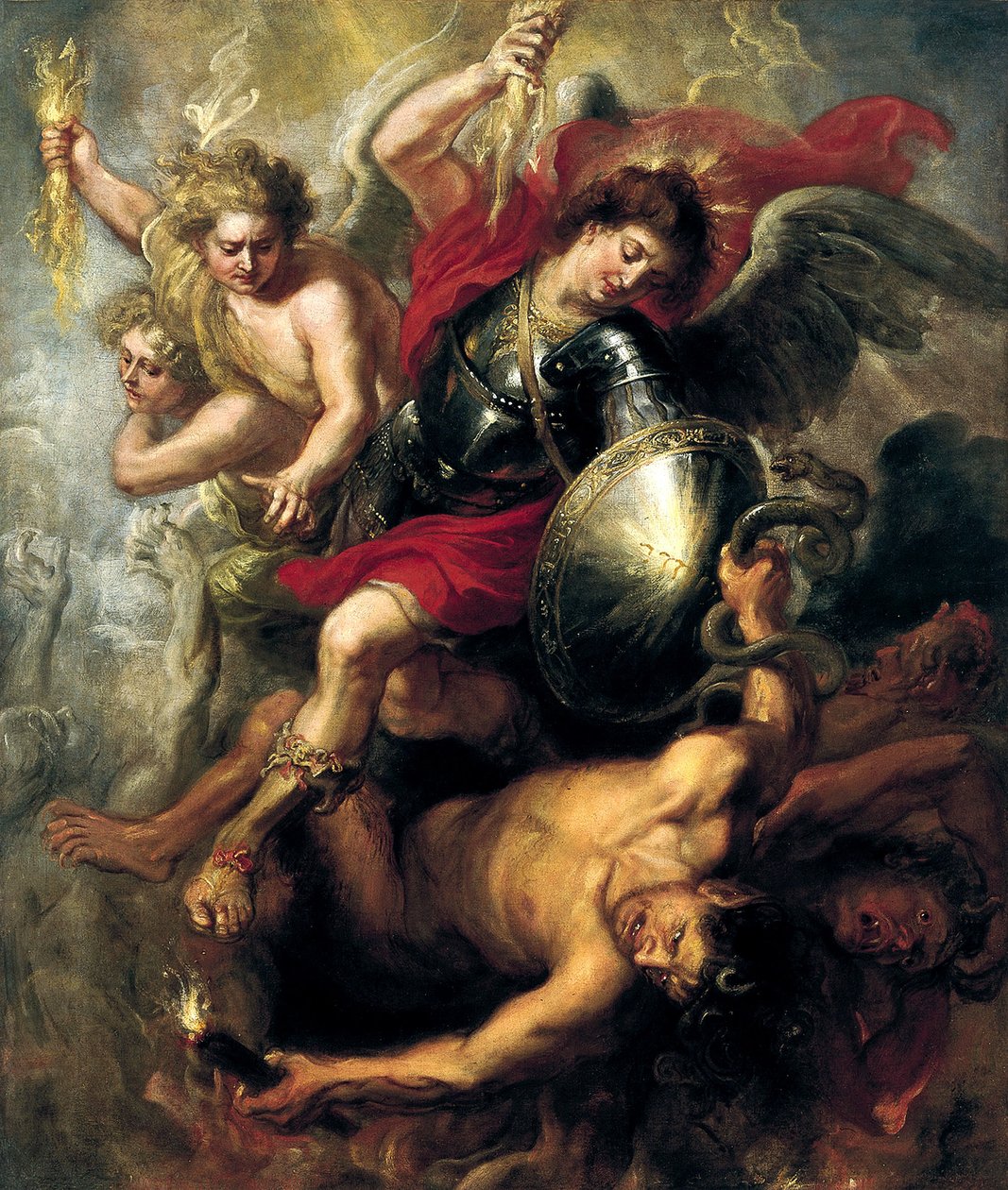 San Miguel expulsando a Lucifer y los ángeles rebeldes, 1622 de Peter Paul Rubens