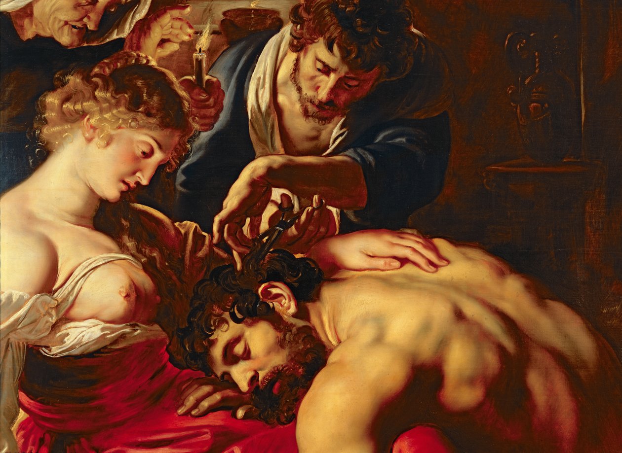 Sansón y Dalila, c.1609 (detalle) de Peter Paul Rubens