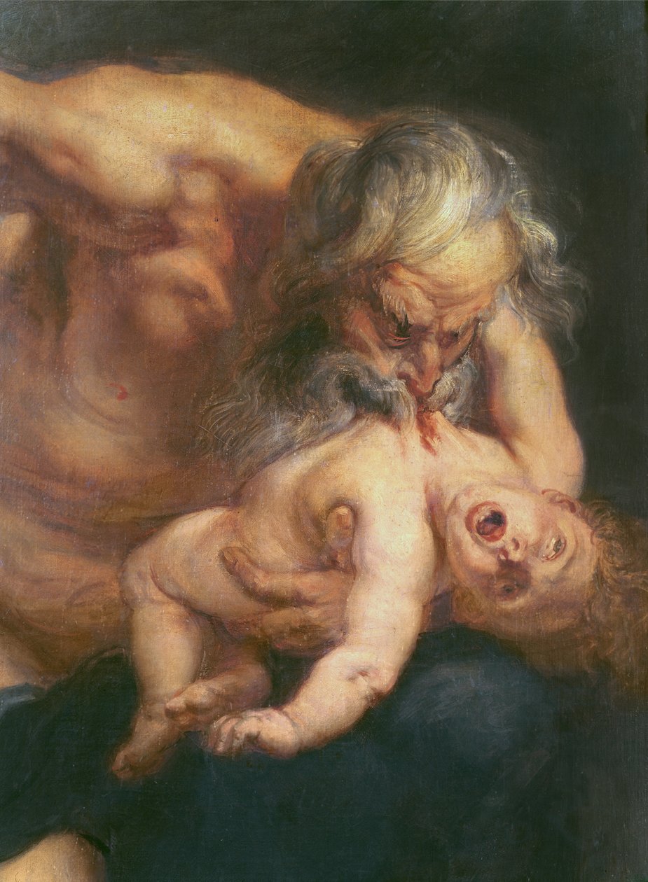 Saturno devorando a su hijo, 1636 (detalle) de Peter Paul Rubens