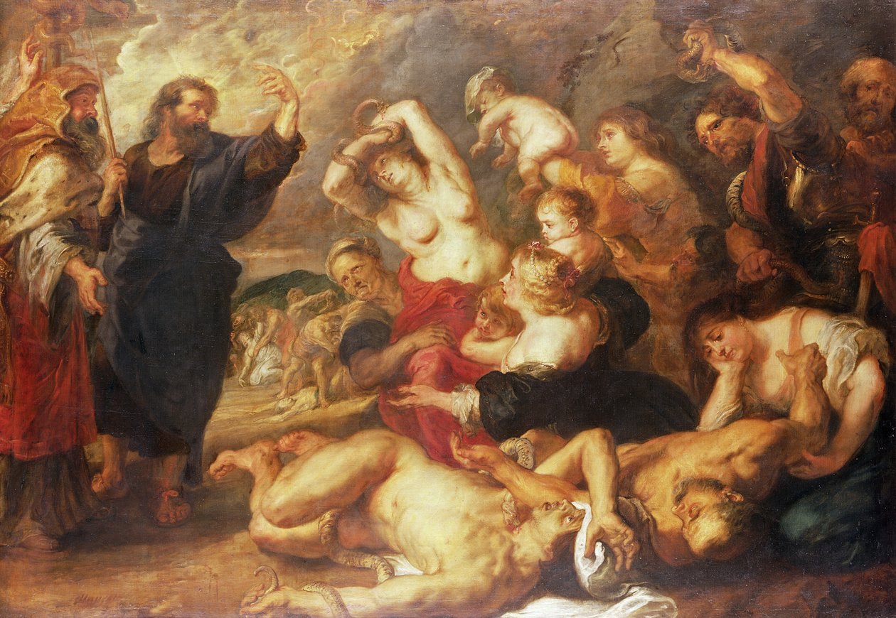 La serpiente de bronce, c.1635-40 de Peter Paul Rubens