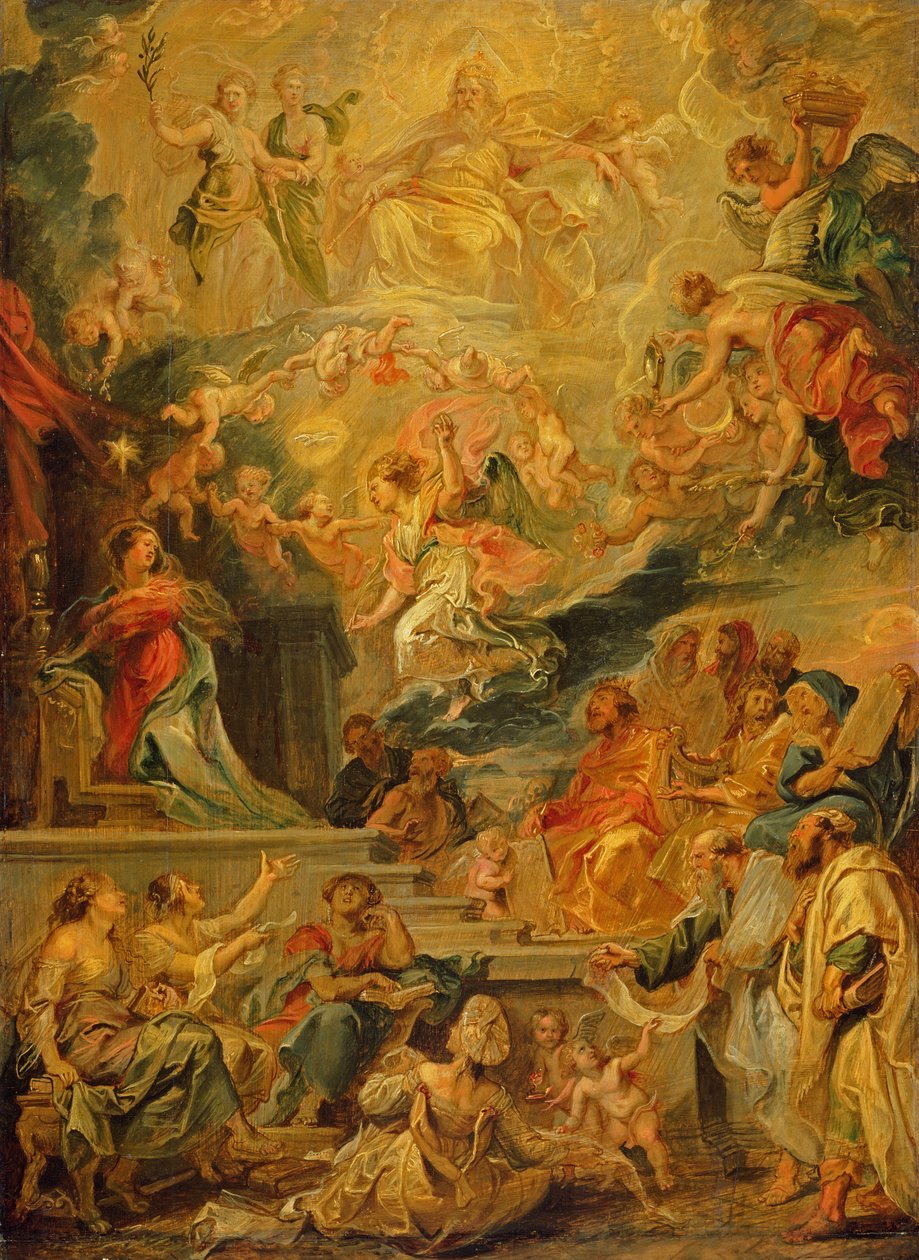 La Encarnación como cumplimiento de todas las profecías, c. 1628-29 de Peter Paul Rubens
