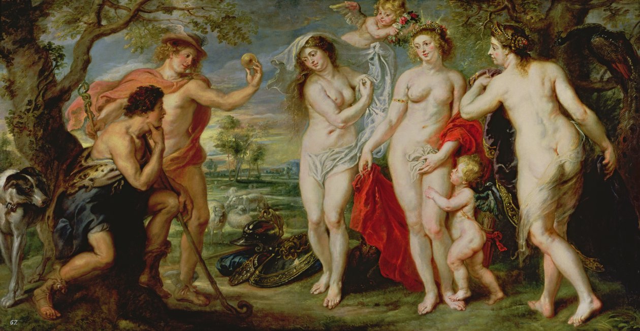 El juicio de París, 1639 de Peter Paul Rubens