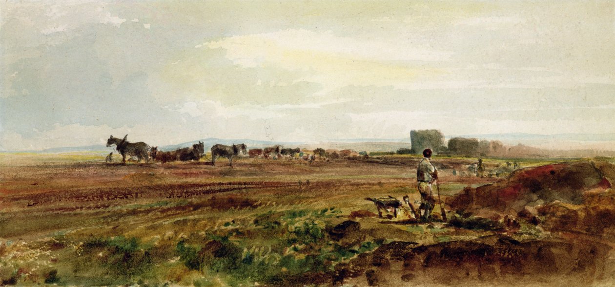 Arando el páramo, Lincolnshire de Peter de Wint