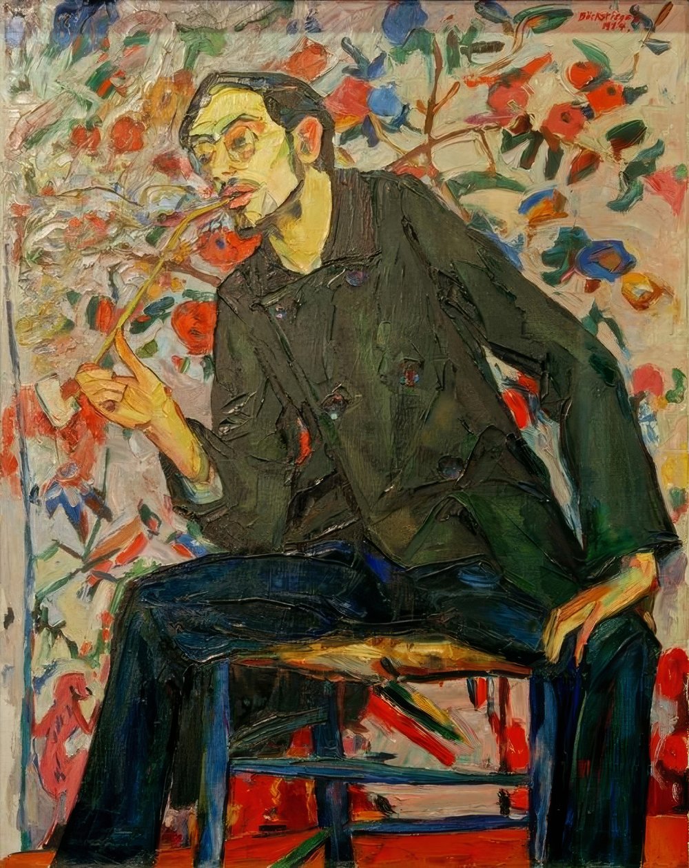 Retrato del pintor Conrad Felixmüller de Peter August Böckstiegel
