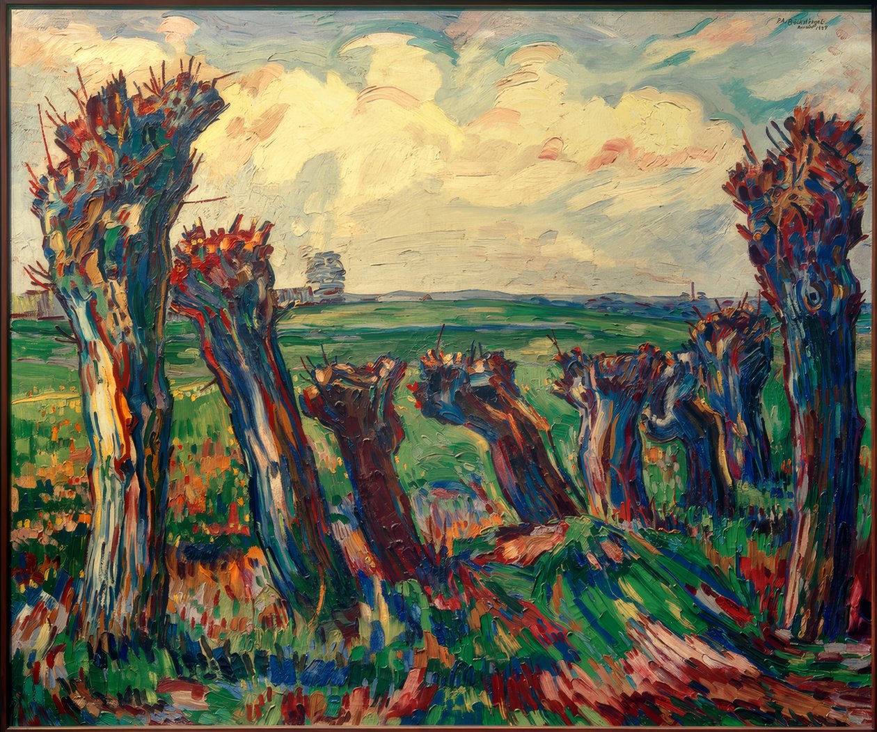 Paisaje con sauces de Peter August Böckstiegel