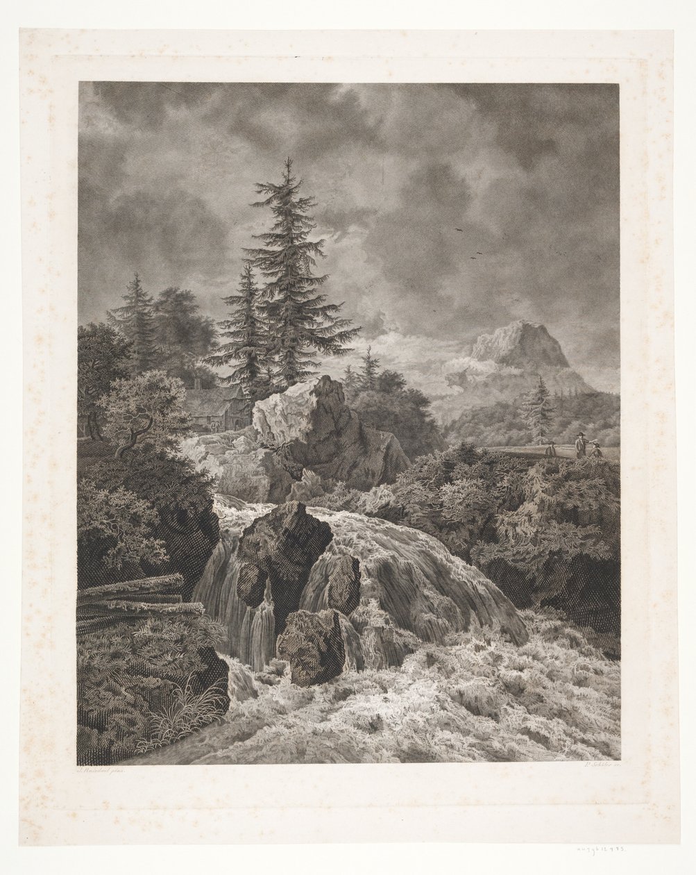 Paisaje con cascada de Peter Christian Schøler