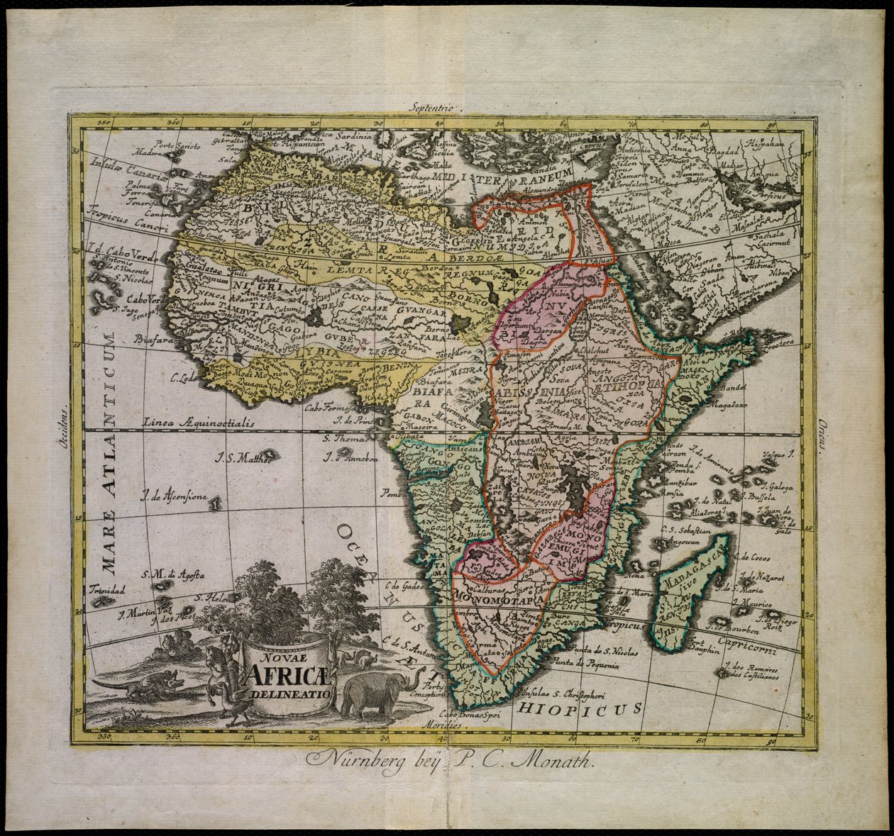 Nouae Africae delineatio de Peter Conrad Monath